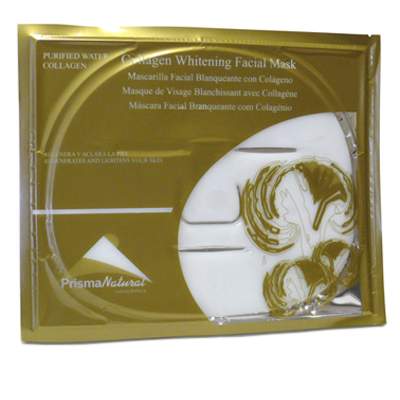 Prisma Natural Mascarilla Facial Blanca - Blanqueante con Colágeno + Leche + Hialurónico