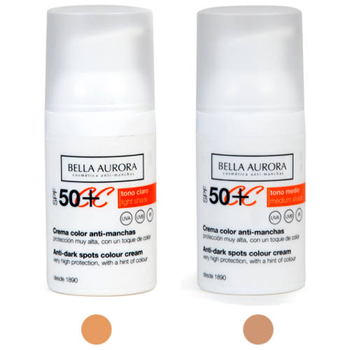 Bella Aurora CC Cream 50+ Piel Normal-Seca - Protectora con un Toque de Color